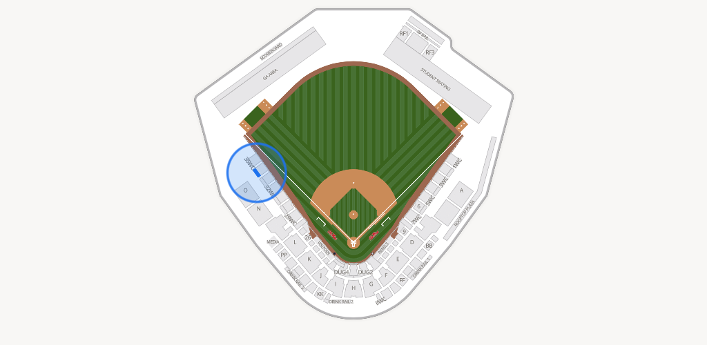 Swayze Field Seating Chart