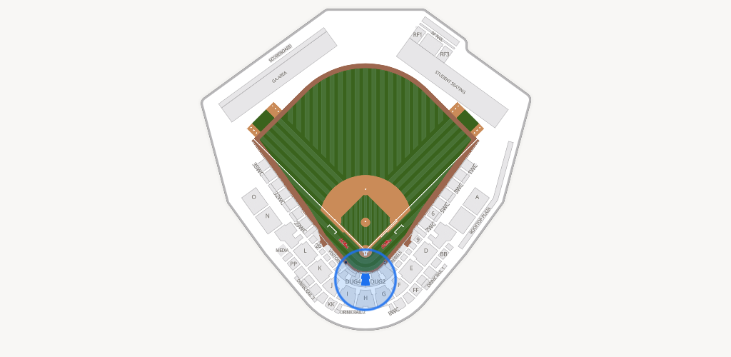 Swayze Field Seating Chart
