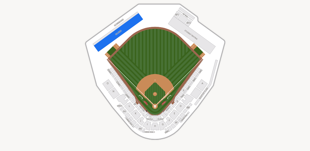 Swayze Field Seating Chart