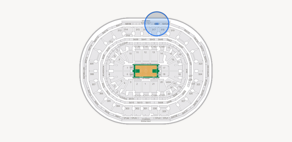 TD Garden Seating Chart