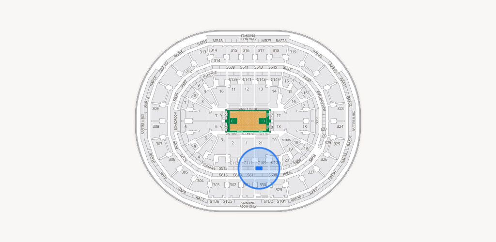 TD Garden Seating Chart