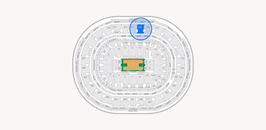 TD Garden Seating Chart