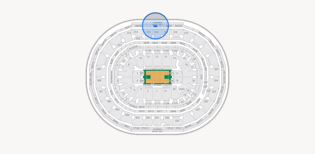 TD Garden Seating Chart