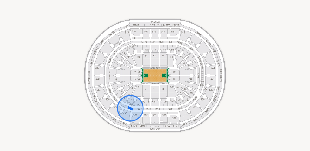 TD Garden Seating Chart