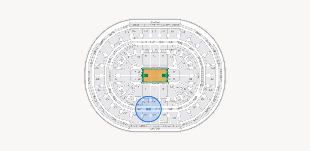 TD Garden Seating Chart