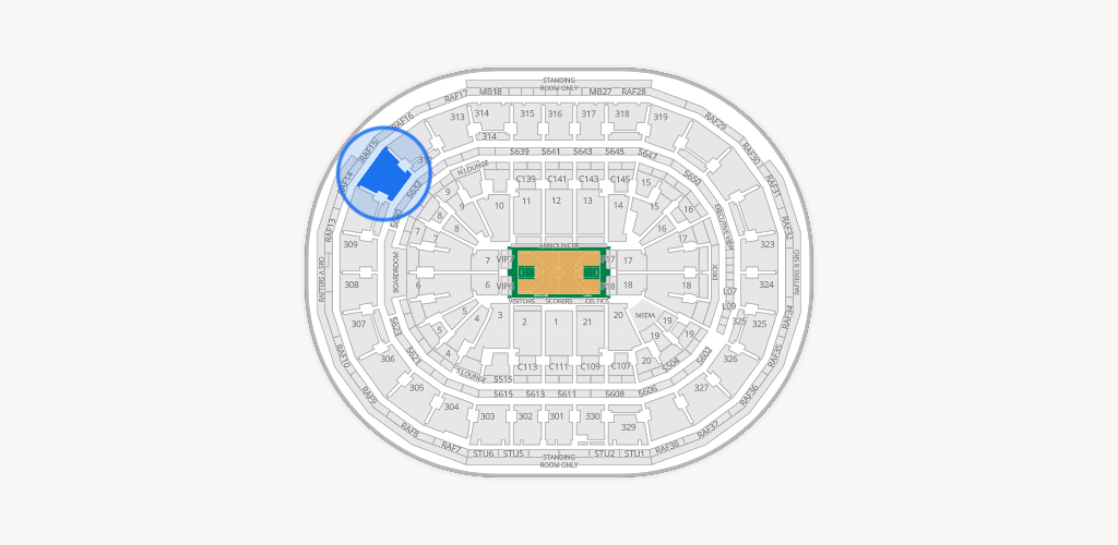 TD Garden Seating Chart