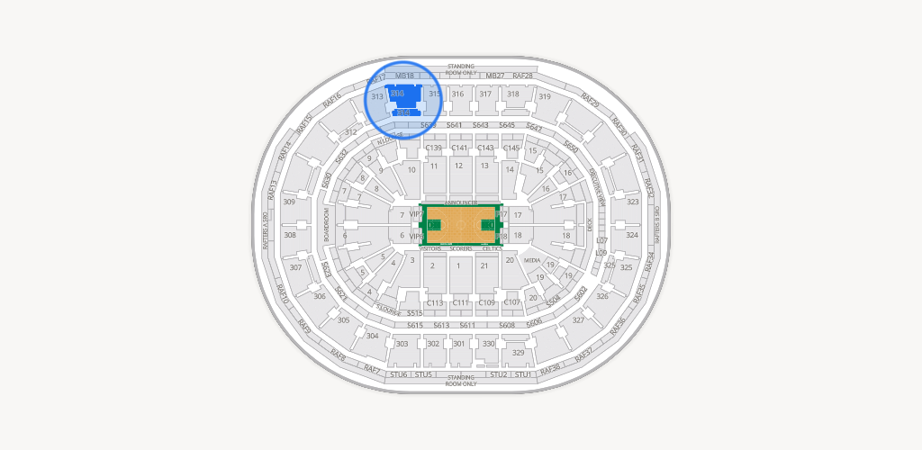 TD Garden Seating Chart