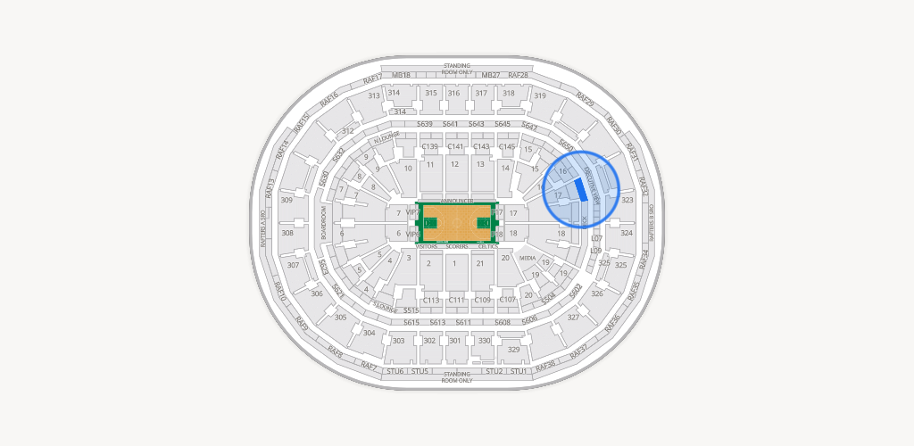 TD Garden Seating Chart