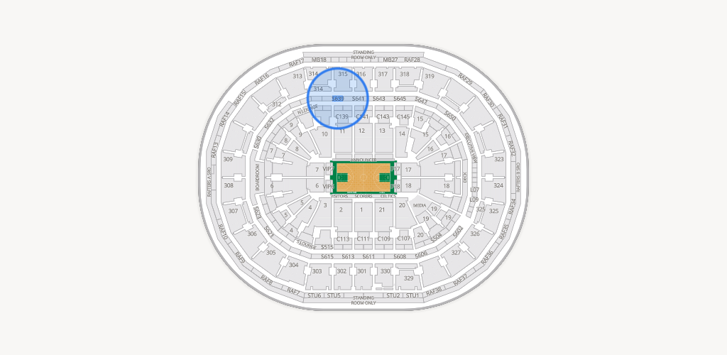 TD Garden Seating Chart