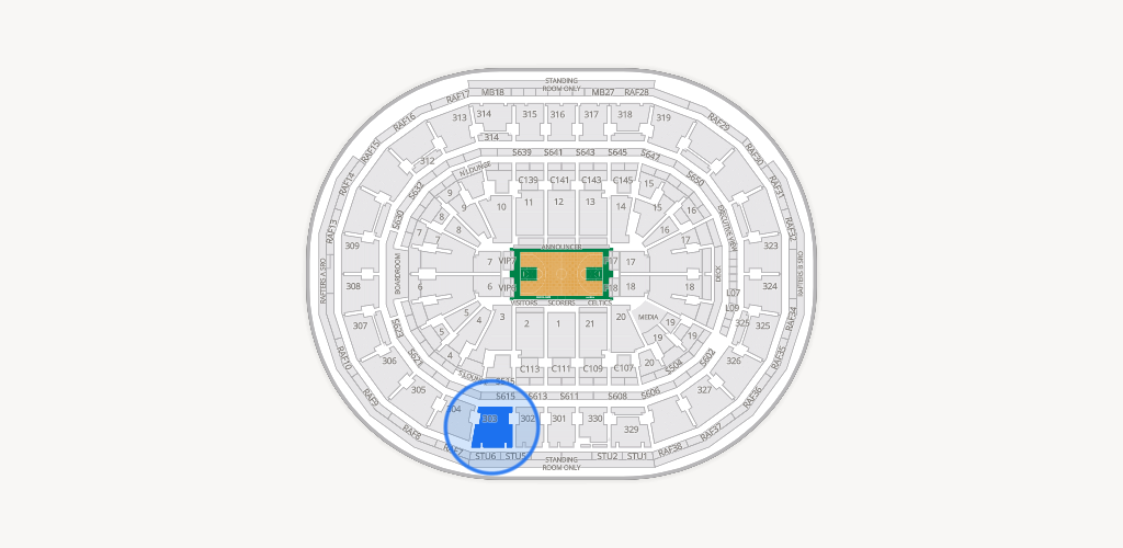 TD Garden Seating Chart