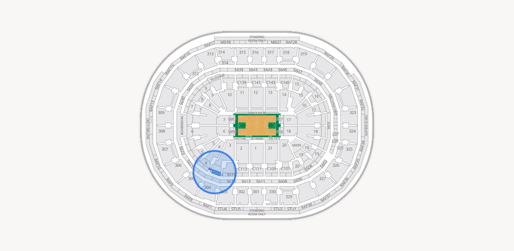 TD Garden Seating Chart
