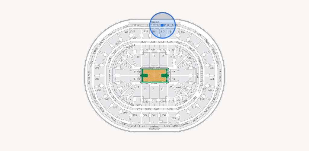 TD Garden Seating Chart