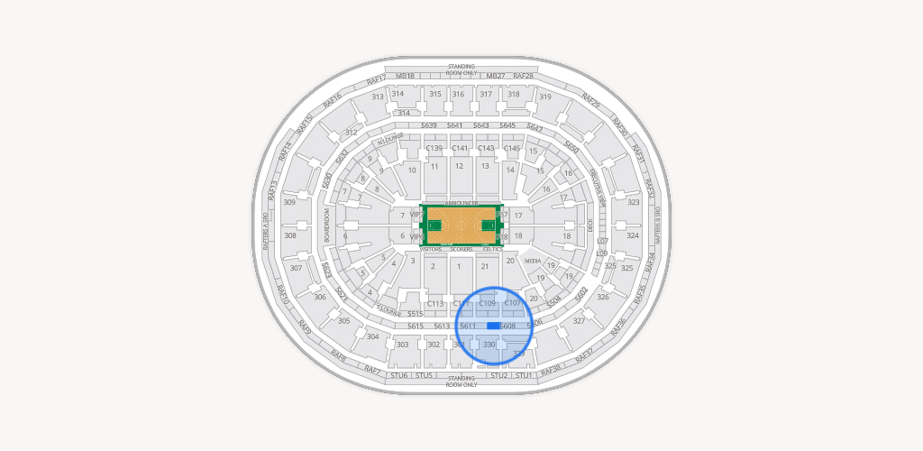 TD Garden Seating Chart