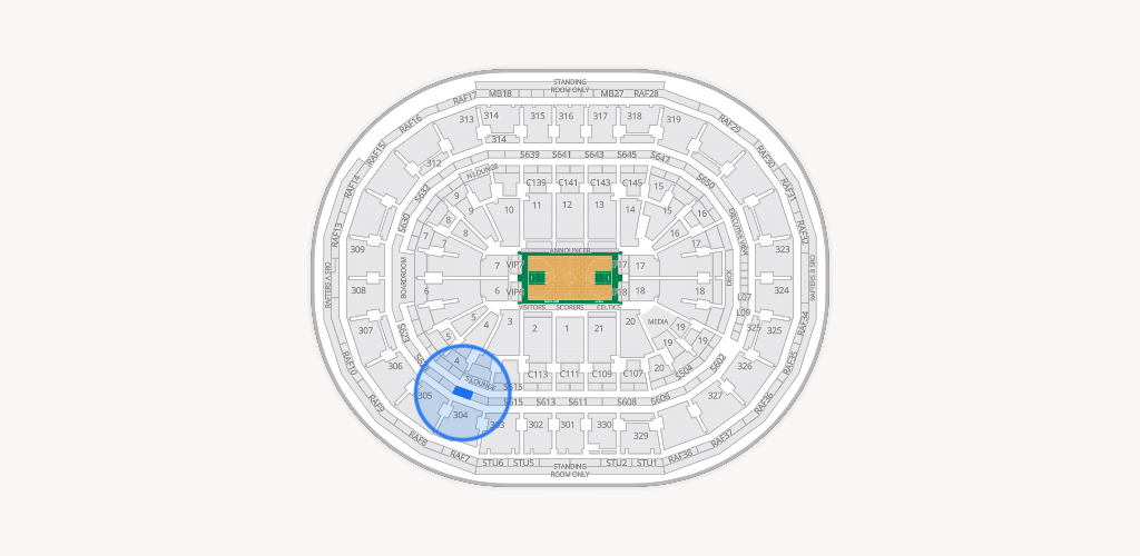 TD Garden Seating Chart