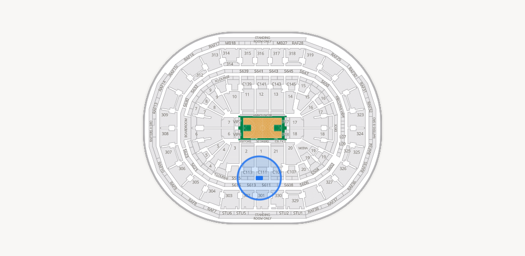 TD Garden Seating Chart
