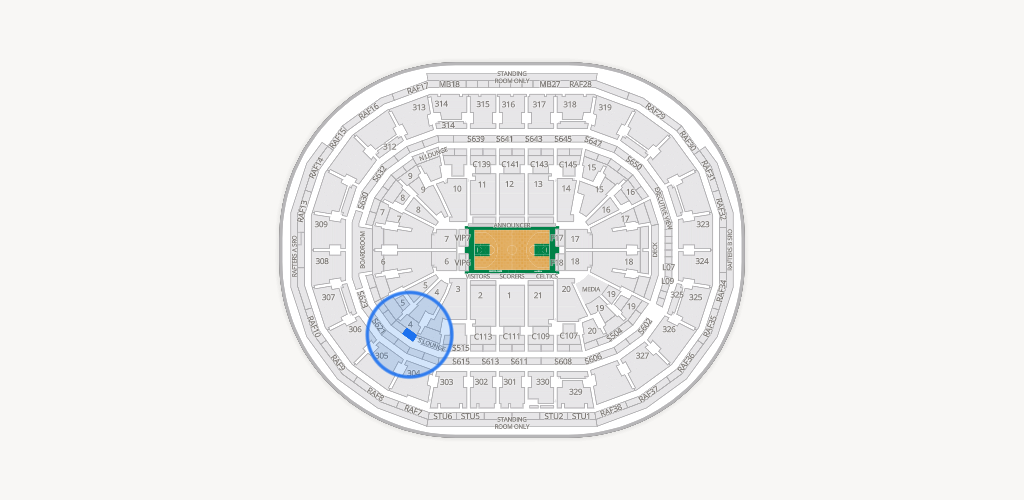 TD Garden Seating Chart
