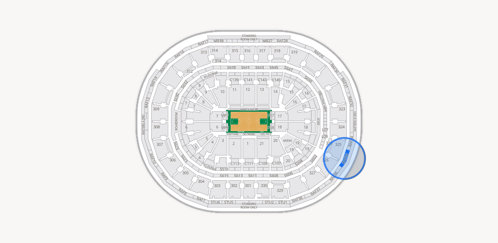 TD Garden Seating Chart
