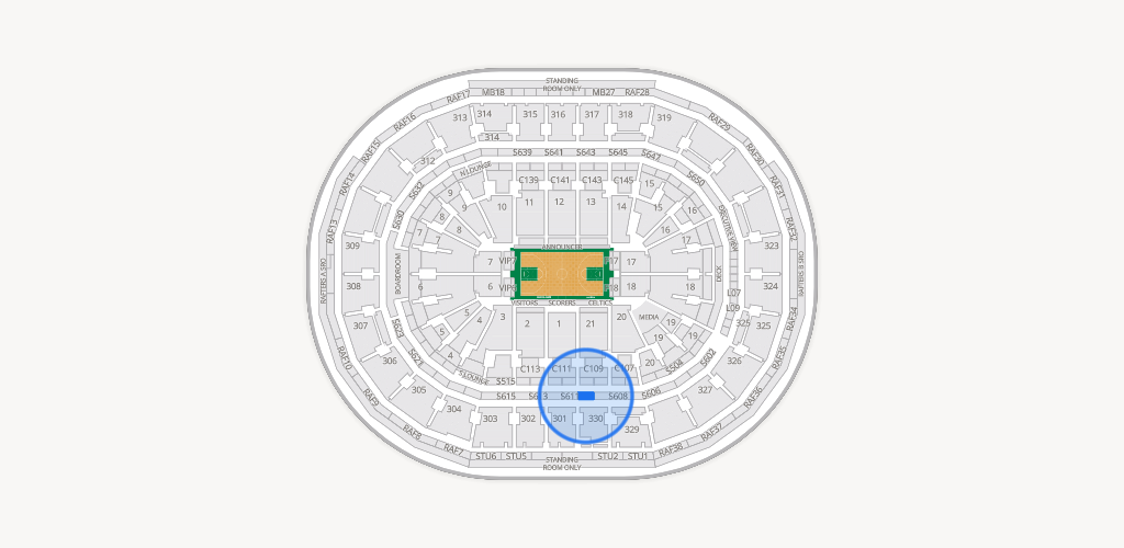 TD Garden Seating Chart