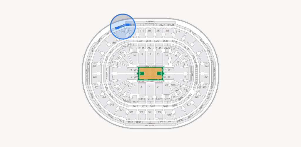 TD Garden Seating Chart