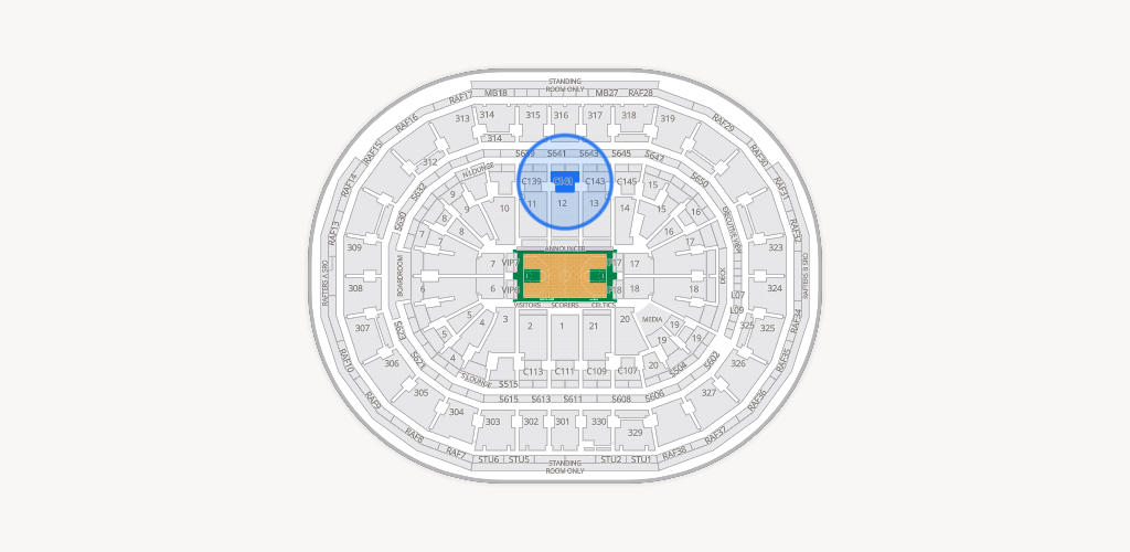 TD Garden Seating Chart