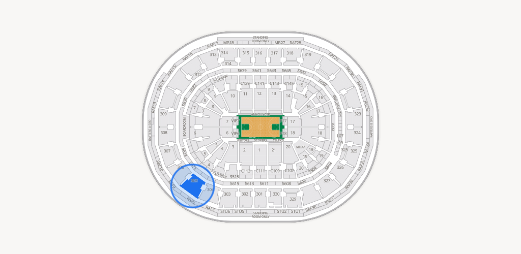 TD Garden Seating Chart