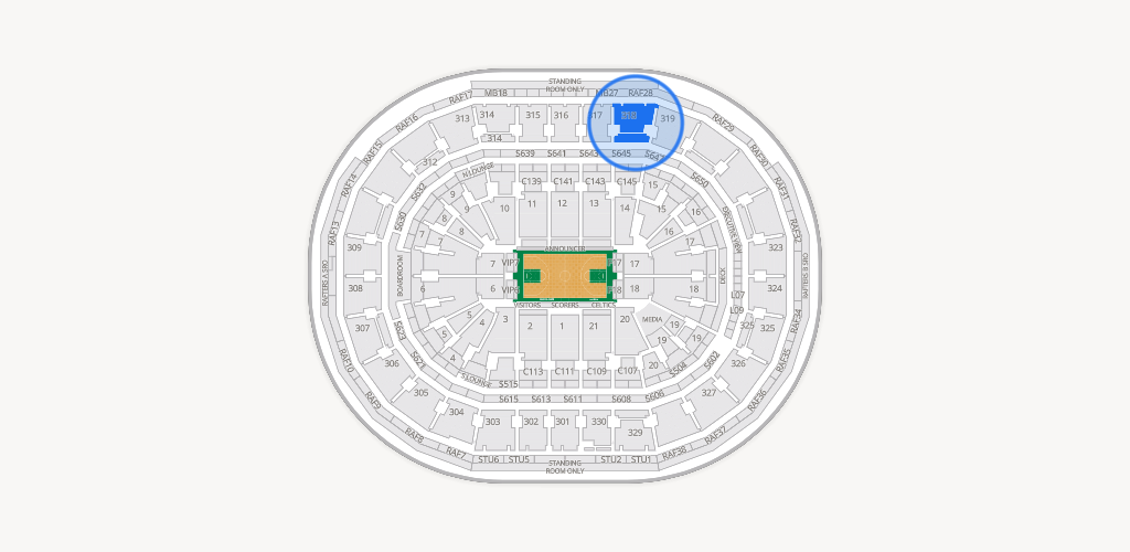 TD Garden Seating Chart
