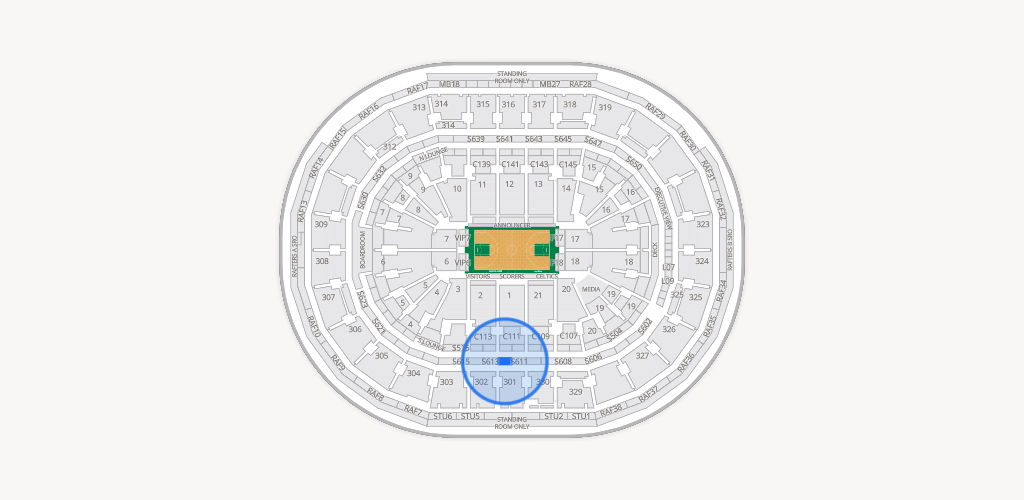 TD Garden Seating Chart