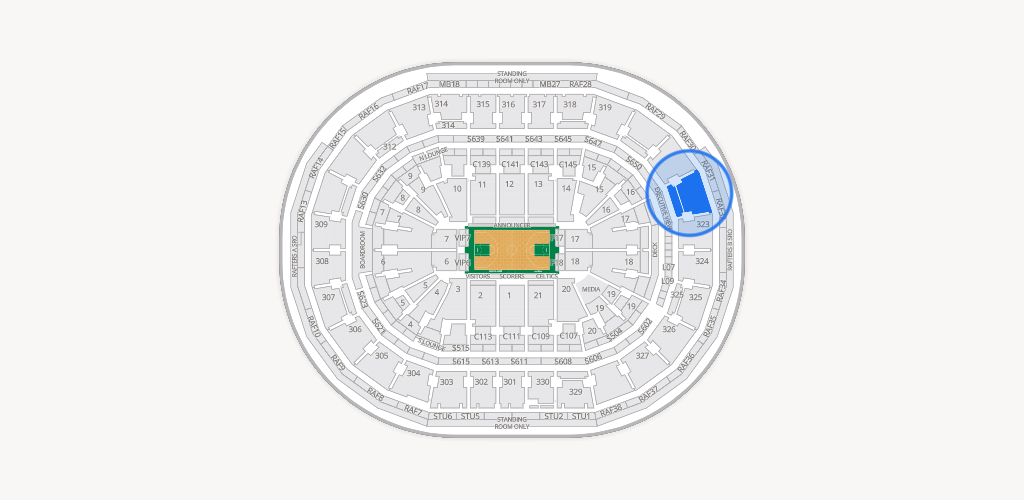 TD Garden Seating Chart