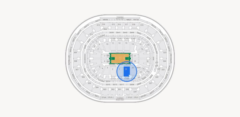 TD Garden Seating Chart