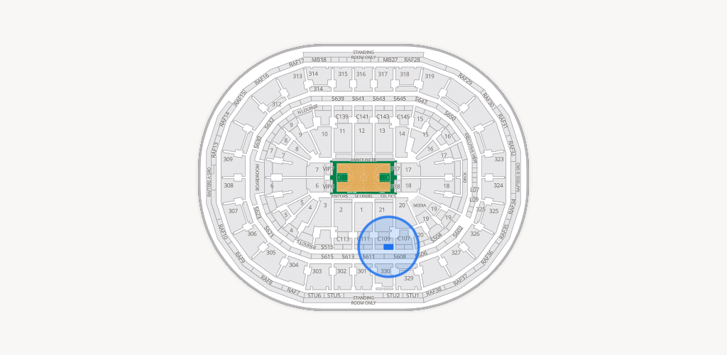 TD Garden Seating Chart