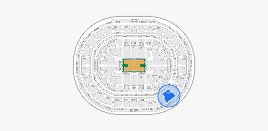 TD Garden Seating Chart