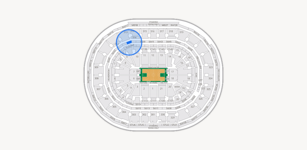 TD Garden Seating Chart