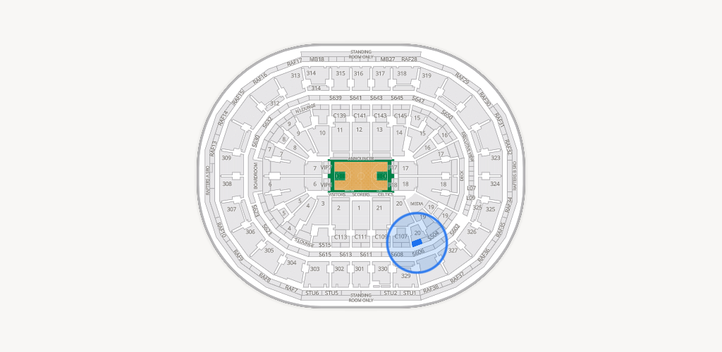 TD Garden Seating Chart