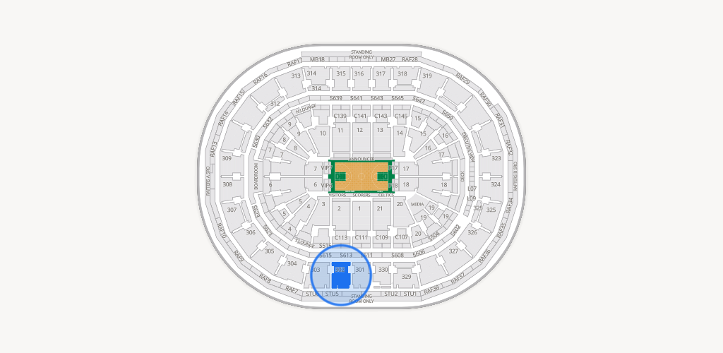TD Garden Seating Chart