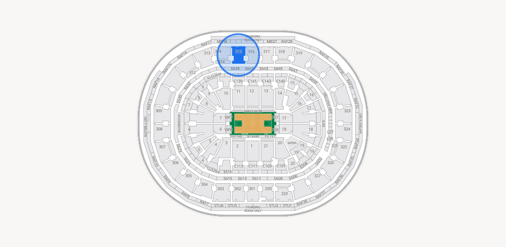 TD Garden Seating Chart