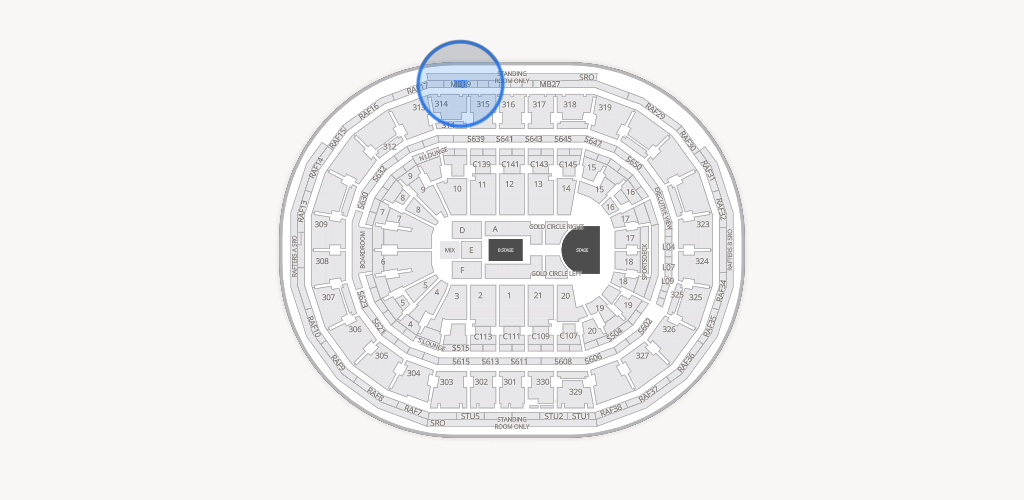 TD Garden Seating Chart