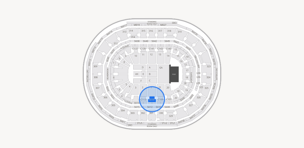 TD Garden Seating Chart