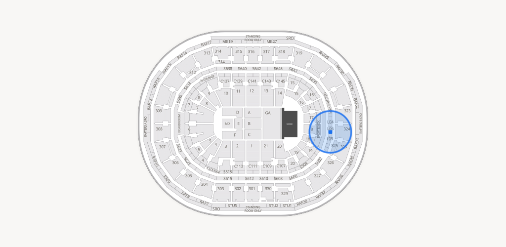 TD Garden Seating Chart