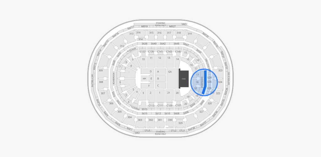 TD Garden Seating Chart