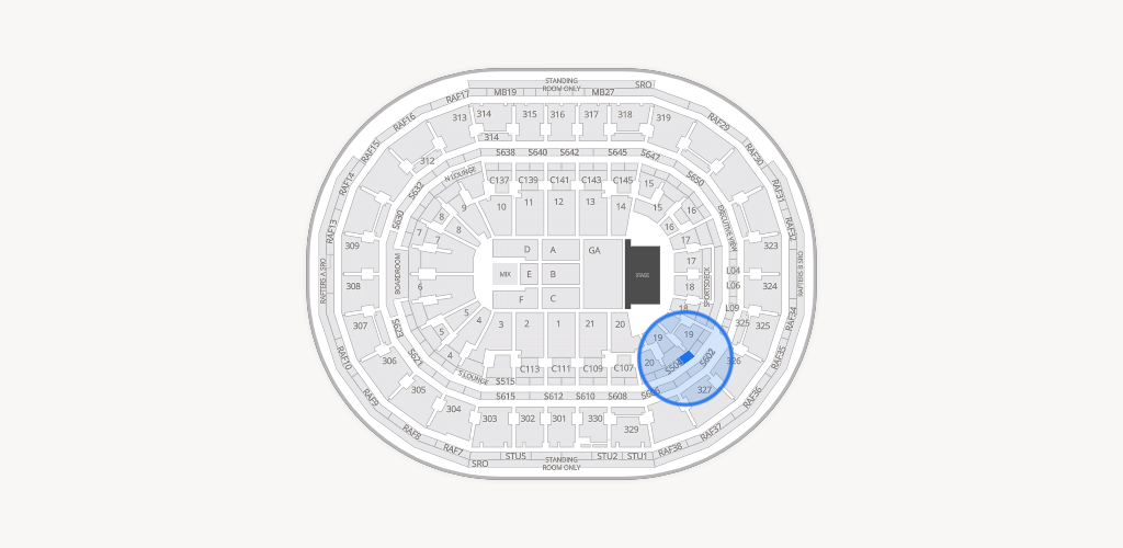 TD Garden Seating Chart
