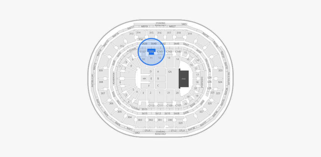 TD Garden Seating Chart