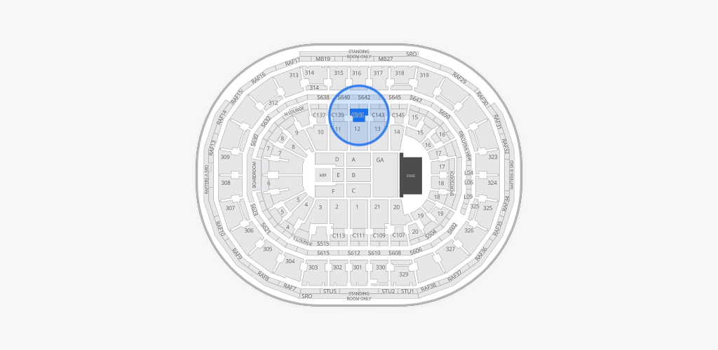 TD Garden Seating Chart