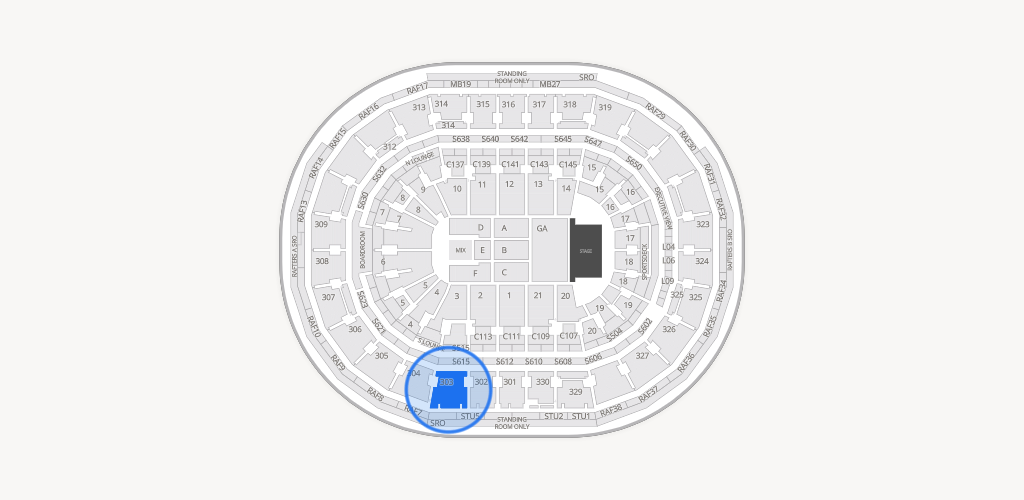 TD Garden Seating Chart