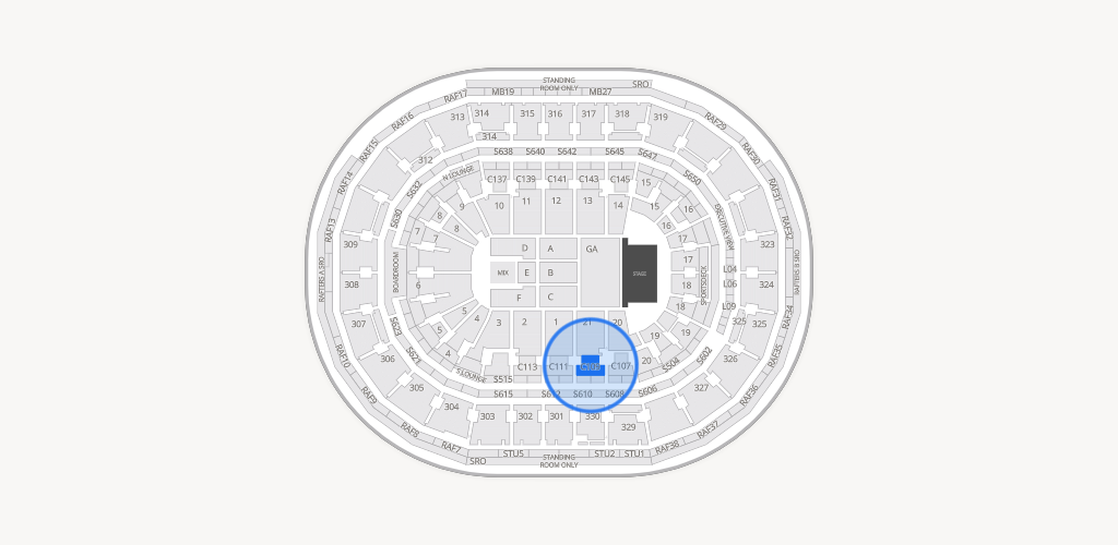TD Garden Seating Chart