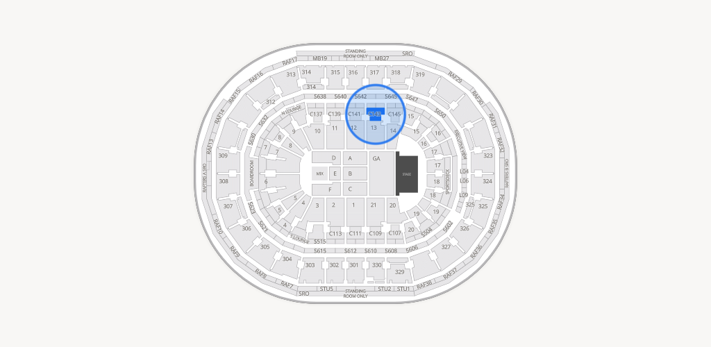 TD Garden Seating Chart