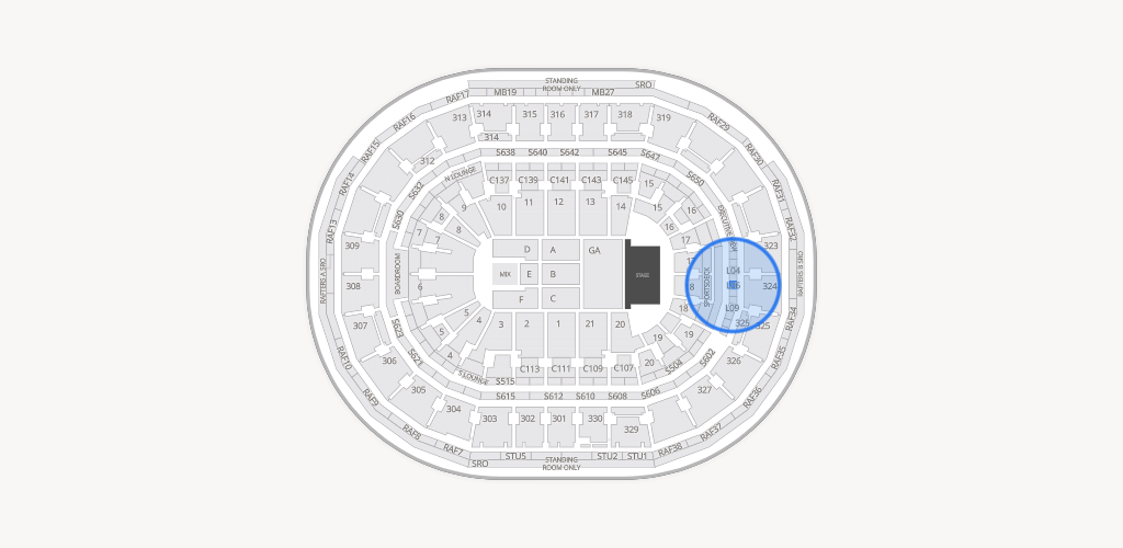 TD Garden Seating Chart