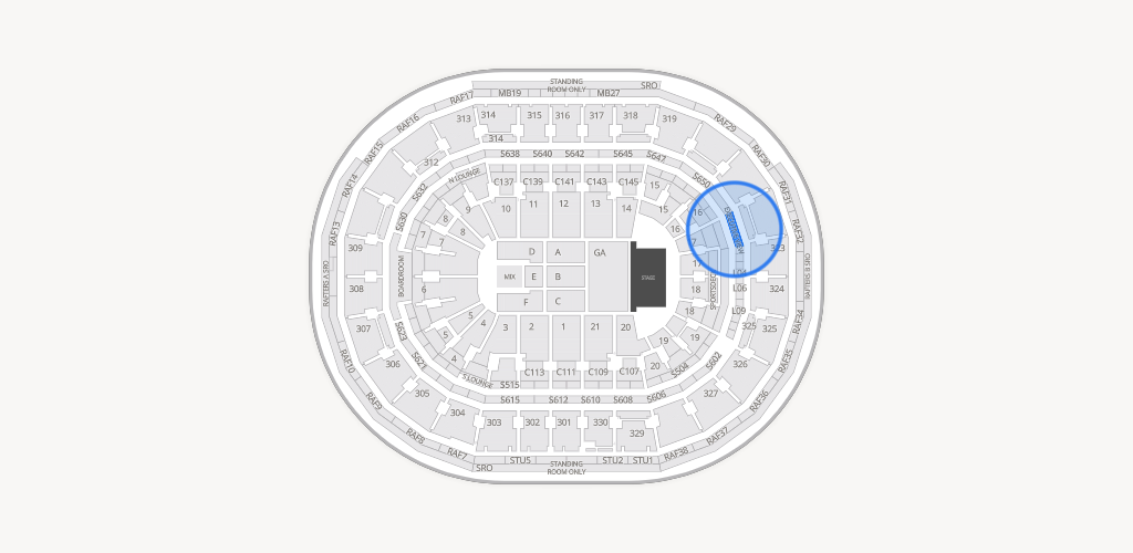 TD Garden Seating Chart