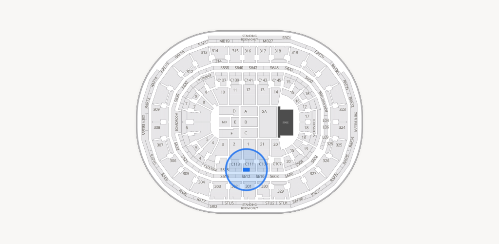 TD Garden Seating Chart