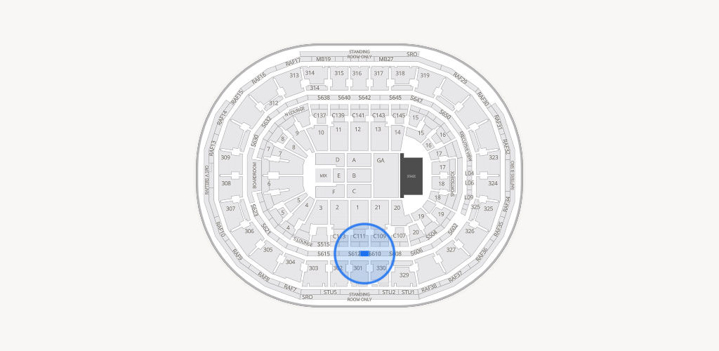 TD Garden Seating Chart