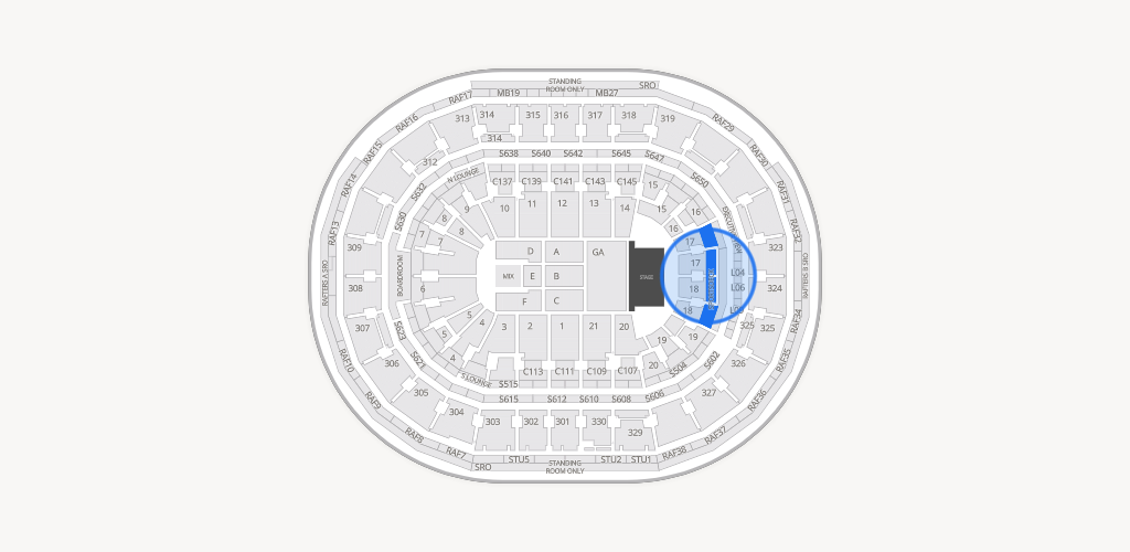 TD Garden Seating Chart